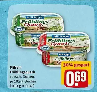 REWE Kaufpark Milram Frühlingsquark Angebot