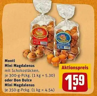 REWE Kaufpark Monti Mini Magdalenas Oder Don Dulce Mini Magdalenas Angebot