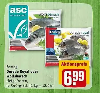 REWE Kaufpark Femeg Dorade Royal Oder Wolfsbarsch Angebot