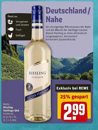 REWE Kaufpark Nahe: Riesling Steillage QbA Angebot