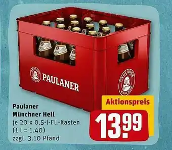 REWE Kaufpark Paulaner Münchner Hell Angebot