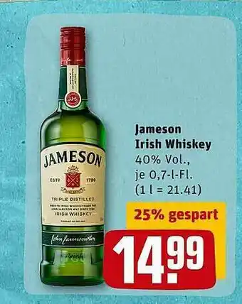 REWE Kaufpark Jameson Irish Whiskey Angebot