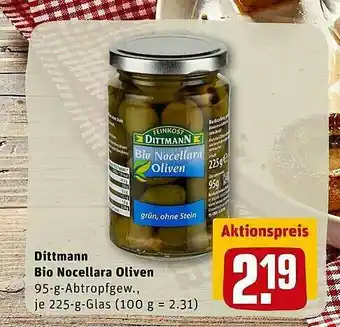 REWE Kaufpark Dittmann Bio Nocellara Oliven Angebot