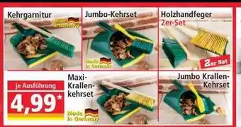 Norma Kehrgarnitur, jumbo-kehrset, holzhandfeger, maxi-krallenkehrset oder jumbo krallen-kehrset Angebot