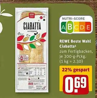 REWE Kaufpark Rewe Beste Wahl Ciabatta Angebot