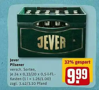 REWE Kaufpark Jever Pilsener Angebot