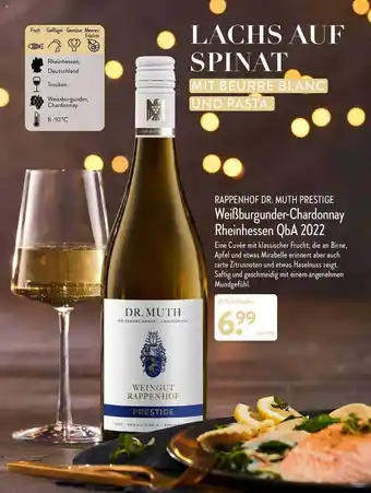 Aldi Nord Rappenhof dr. muth prestige weißburgunder-chardonnay rheinhessen qba 2022 Angebot