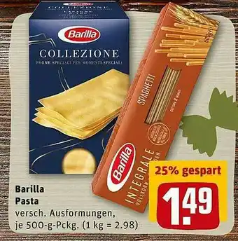 REWE Kaufpark Barilla Pasta Angebot