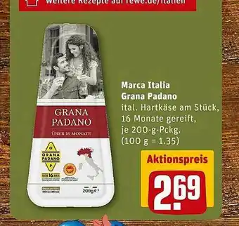 REWE Kaufpark Marca Italia Grana Padano Angebot