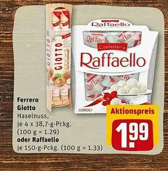 REWE Kaufpark Ferrero Giotto Oder Raffaello Angebot