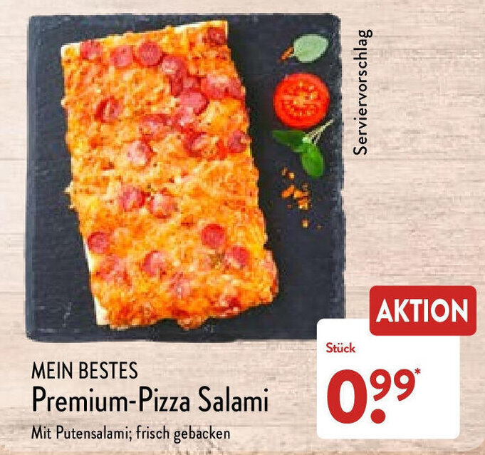 Mein Bestes Premium Pizza Salami Angebot bei Aldi Nord