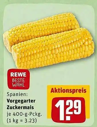 REWE Kaufpark Rewe Beste Wahl Spanien: Vorgegarter Zuckermais Angebot