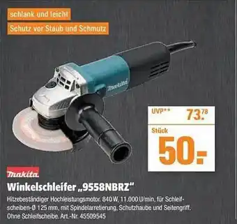 Werkers Welt Makita winkelschleifer „9558nbrz“ Angebot