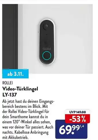 Aldi Süd Rollei video-türklingel ly-137 Angebot