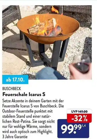 Aldi Süd Buschbeck feuerschale icarus s Angebot