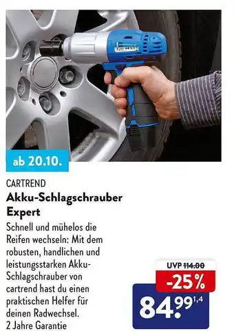 Aldi Süd Cartrend akku-schlagschrauber expert Angebot