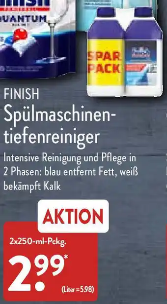 Aldi Nord Finish Spülmaschinentiefenreiniger 2x250 ml Pckg. Angebot