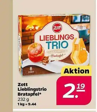 NETTO Zott lieblingstrio bratapfel Angebot