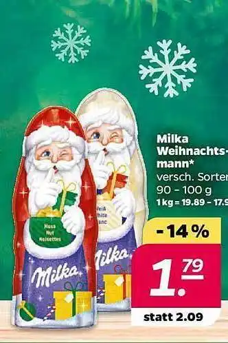 NETTO Milka weihnachtsmann Angebot