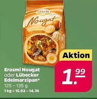 NETTO Erasmi nougat oder lübecker edelmarzipan Angebot