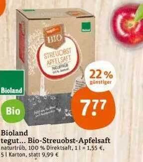 tegut Bioland bio-streuobst-apfelsaft Angebot