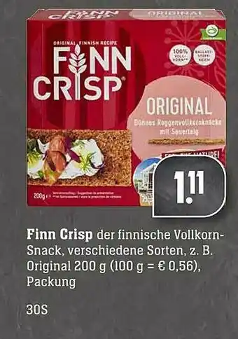 Scheck-in-Center Finn Crisp Angebot