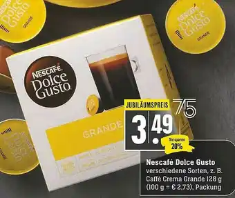 Scheck-in-Center Nescafé Dolce Gusto Angebot