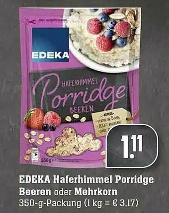 Scheck-in-Center Edeka Haferhimmel Porridge Beeren Oder Mehrkorn Angebot