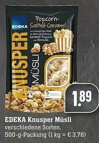 Scheck-in-Center Edeka Knusper Müsli Angebot