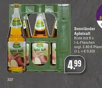 Scheck-in-Center Sonnländer Apfelsaft Angebot