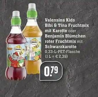 Scheck-in-Center Valensina Kids Bibi & Tina Fruchtmix Mit Karotte Oder Benjamin Blümchen Roter Fruchtmix Mit Schwarzkarotte Angebot