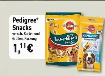 Scheck-in-Center Pedigree Snacks Angebot