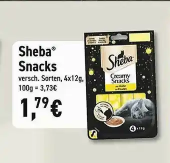 Scheck-in-Center Sheba Snacks Angebot