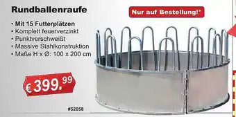 Stabilo Fachmarkt Rundballenraufe Angebot