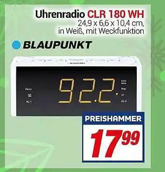 CENTERSHOP Uhrenradio clr 180 wh Angebot