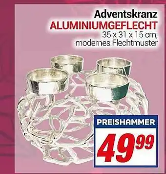 CENTERSHOP Adventskalender aluminiumgeflecht Angebot