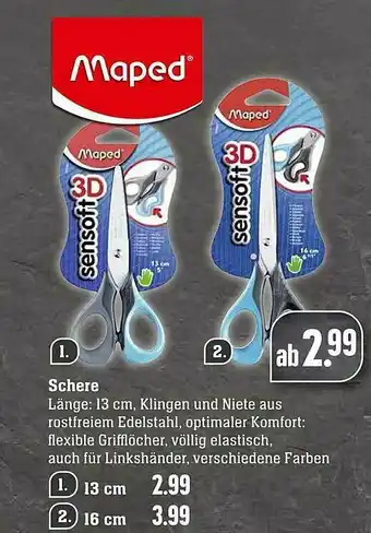 Scheck-in-Center Schere Maped 13 Cm Angebot