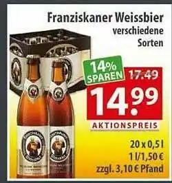 Getränkeland Franziskaner Weissbier Angebot