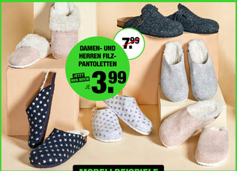 Woolworth Damen und Herren Filz Pantoletten Angebot