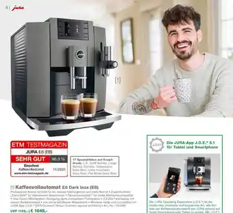 EP Jura kaffeevollautomat e8 dark inox (eb) Angebot