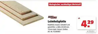 Hagebau Go on! leimholzplatte Angebot