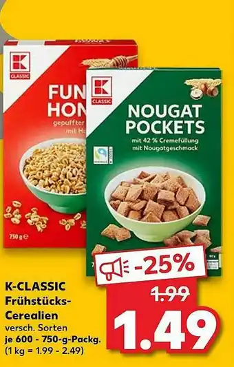 Kaufland K-classic Frühstücks Cerealien Angebot