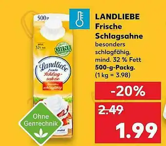 Kaufland Landliebe Frische Schlagsahne Angebot