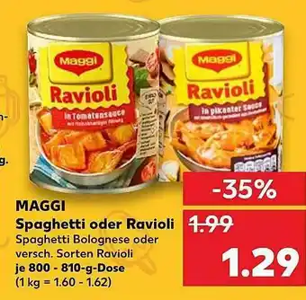 Kaufland Maggi Spaghetti Oder Ravioli Angebot