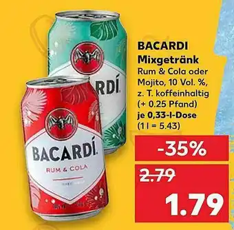 Kaufland Bacardi Mixgetränk Angebot