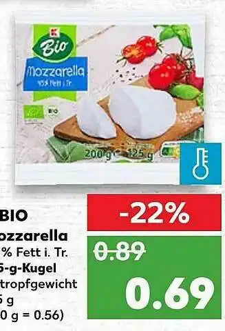 Kaufland Bio Mozzarella Angebot