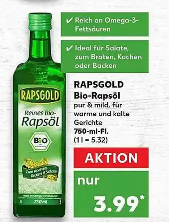 Kaufland Rapsgold Bio-rapsöl Angebot