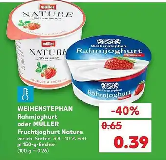 Kaufland Weihenstephan Rahmjoghurt Oder Müller Fruchtjoghurt Narure Angebot