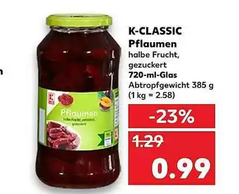 Kaufland K-classic Pflaumen Angebot