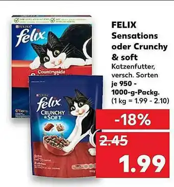 Kaufland Felix Sensations Oder Crunchy & Soft Angebot